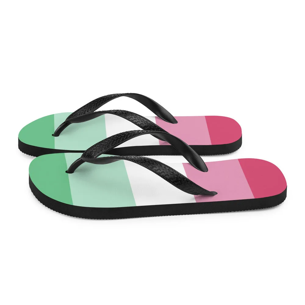 Abrosexual Pride Flip-Flops