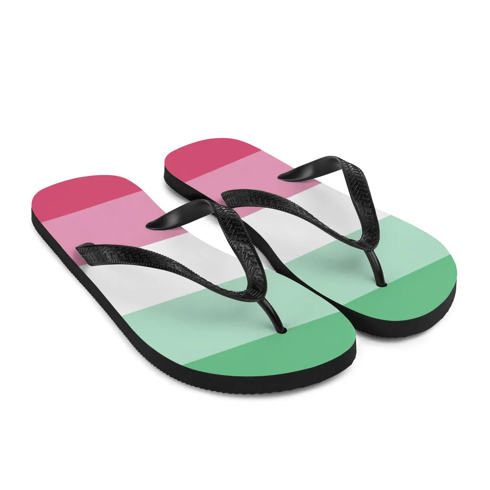 Abrosexual Pride Flip-Flops