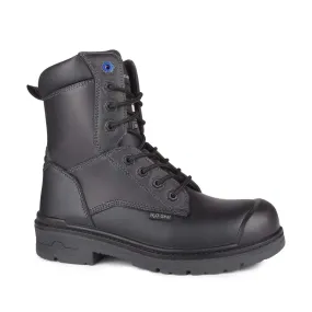Acton Men's 8" Progum Leather Safety Work Boots - Durable Steel Toe, Waterproof, Puncture-Resistant Plate, Insulated Comfort | Sizes 7-17 | Black