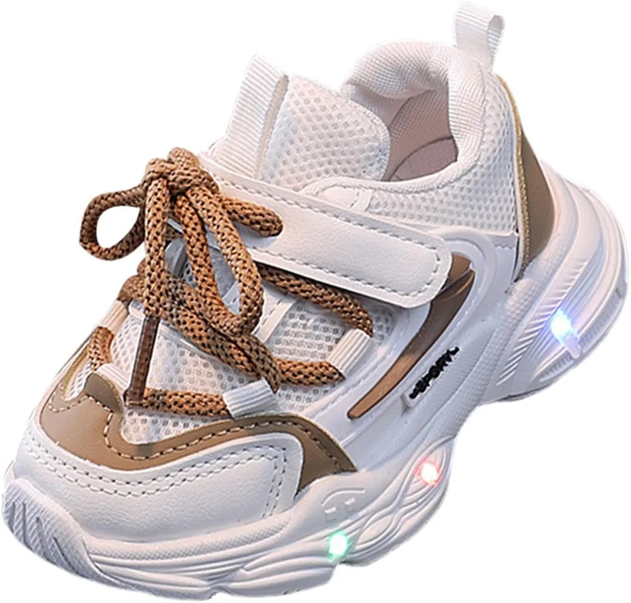Boys Sneakers LED Light Fashion Shoes Kids Girls LED Adjustable Shoelaces Mesh Breathable Athletic Walking Shoes