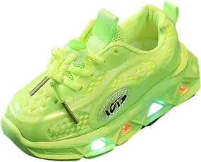 Cartoo𝐧 Illuminated Sneakers for Outdoor Sports and Running with Breathable Design Light Up Shoes for Toddler Girls