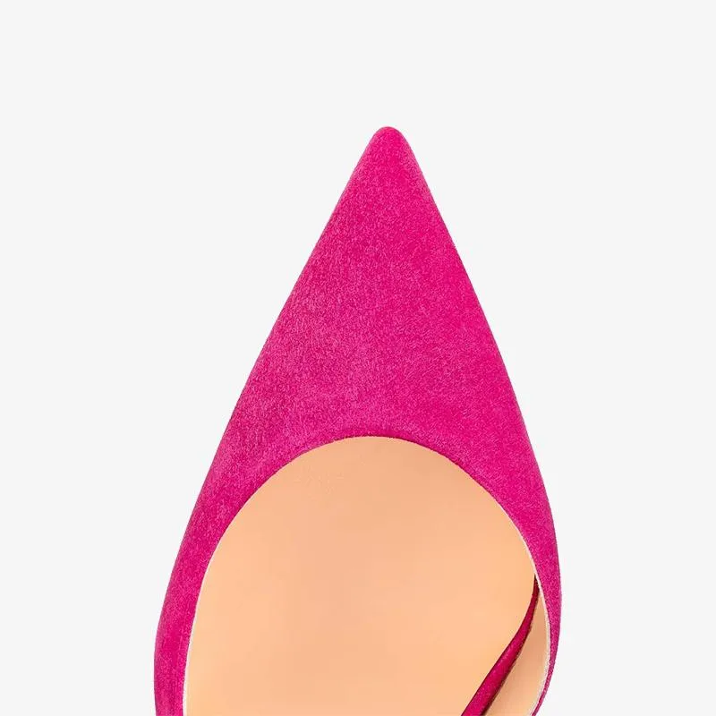 Elegant Pink Suede Leather Sandal