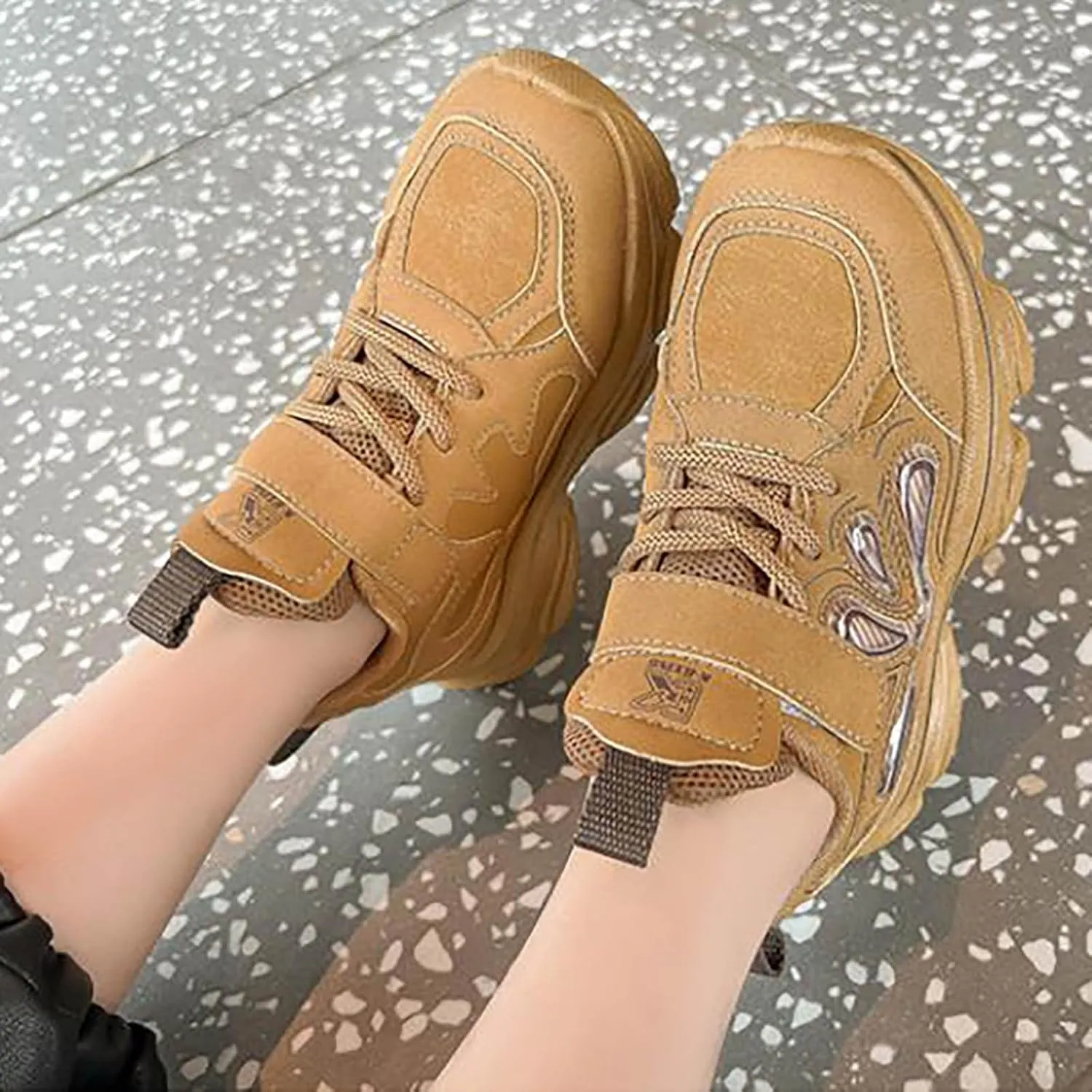 Fashion All Seasons Children Sports Shoes Girls Boys Flat Sole Thick Sole Non Slip Comfortable Casual Tumble Slip on