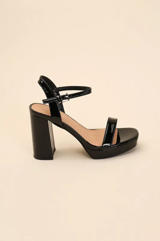 FINN Stylish Ankle Strap Block Heel