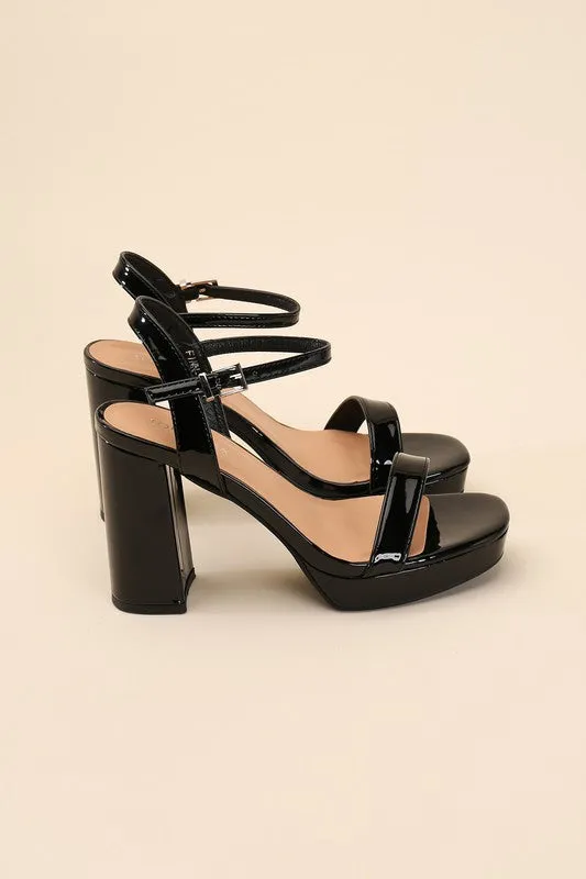 FINN Stylish Ankle Strap Block Heel