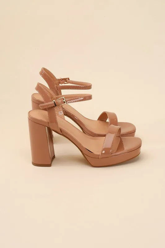 FINN Stylish Ankle Strap Block Heel