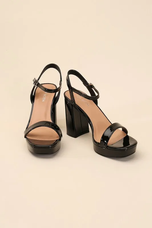 FINN Stylish Ankle Strap Block Heel