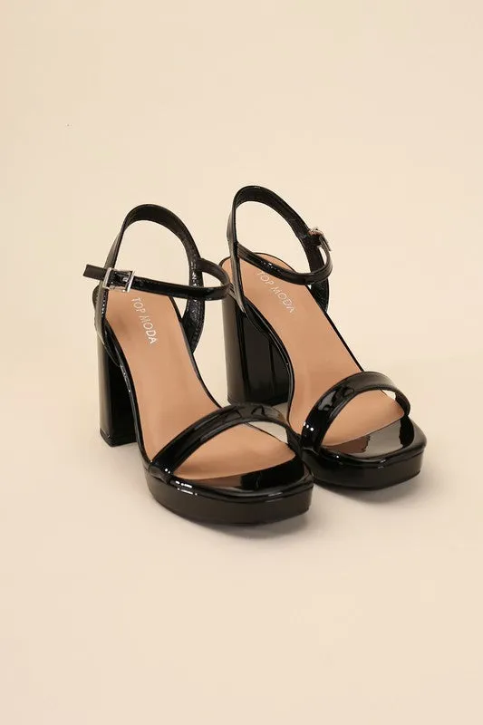 FINN Stylish Ankle Strap Block Heel