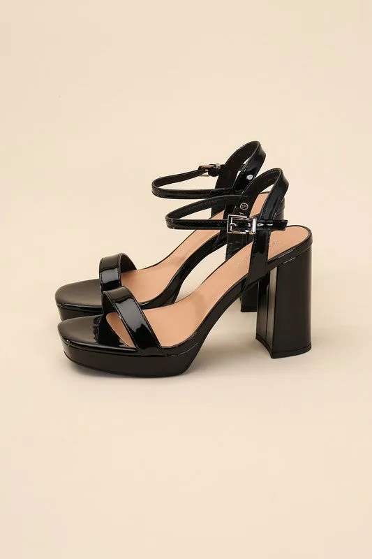 FINN Stylish Ankle Strap Block Heel