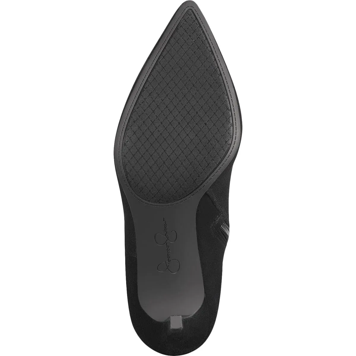 Jessica Simpson Abrine Black Suede Side Zipper Pointed Toe Stilleto Heel Boots