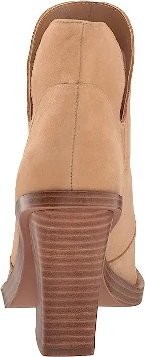 Jessica Simpson Leeshi Almond Pull On Almond Toe Stacked High Heel Ankle Boots