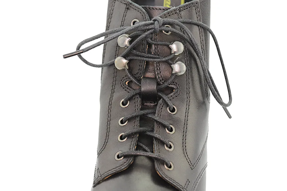 Lace-Up Synthetic Leather Paddock Boots