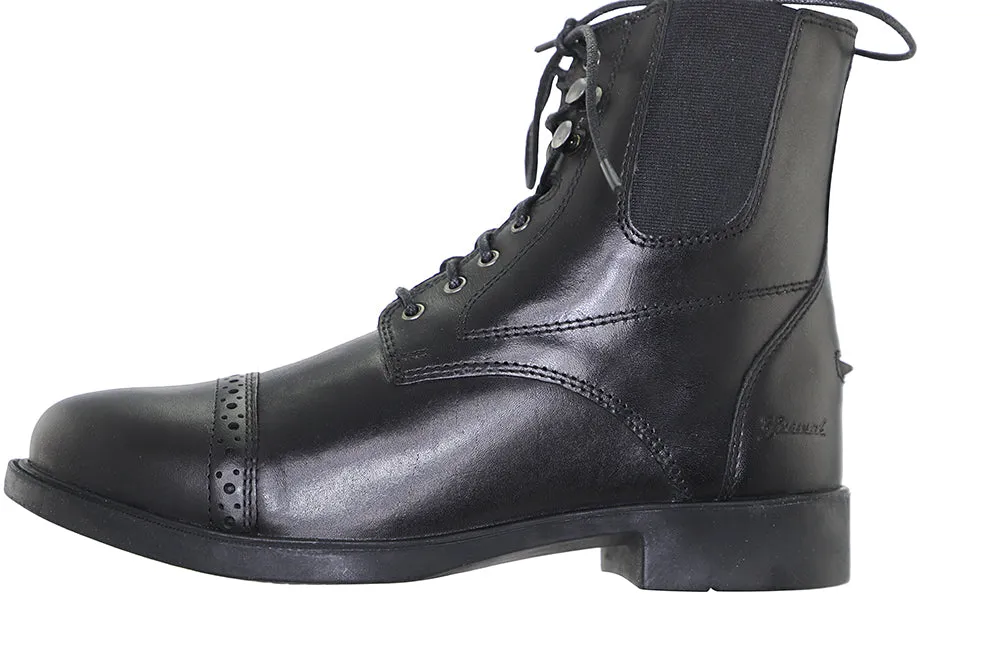 Lace-Up Synthetic Leather Paddock Boots