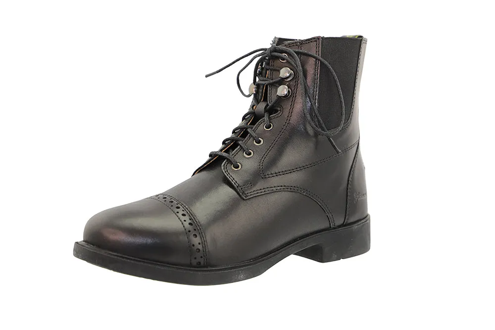 Lace-Up Synthetic Leather Paddock Boots