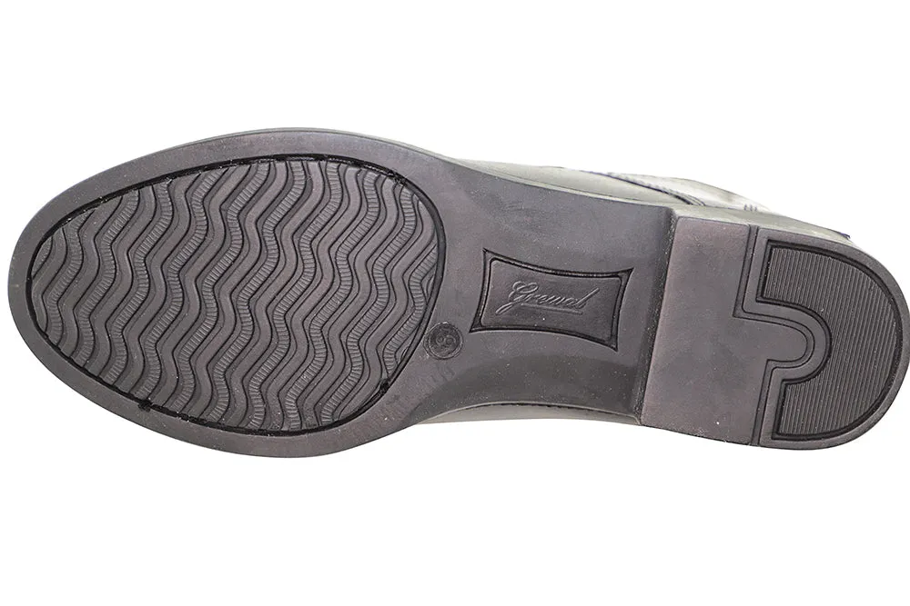 Lace-Up Synthetic Leather Paddock Boots
