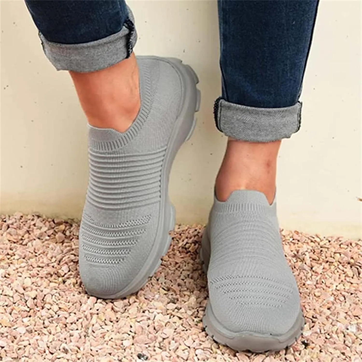 Lausiuoe Sneakers For Women Walking Shoes Comfortable Tennis Shoes Breathable Casual Gym Workout Restaurant Work Shoes
