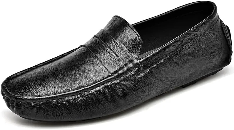 Loafers for Men Driving Penny Loafers PU Leather Boat Shoes Flexible Comfortable Lightweight Casual Classic Slip-on