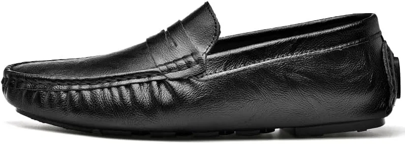 Loafers for Men Driving Penny Loafers PU Leather Boat Shoes Flexible Comfortable Lightweight Casual Classic Slip-on