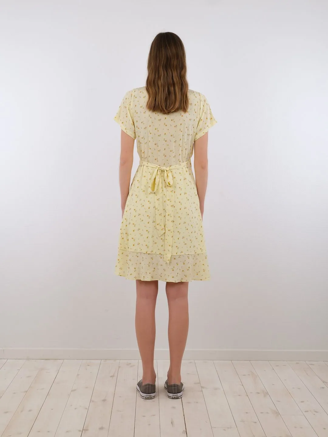 Malta Single Blossom Dress - Light Yellow