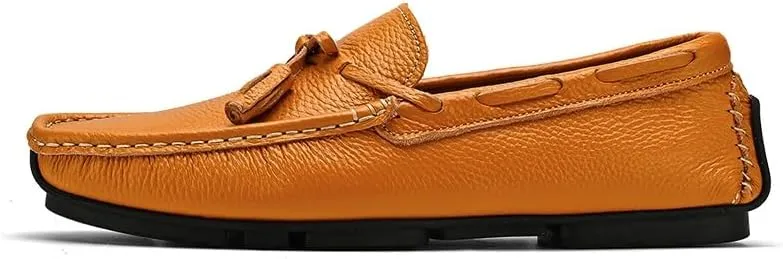 Mens Loafers Square Toe with Tassel Driving Boat Shoes Comfortable Lightweight Flexible Prom Classic Slip On