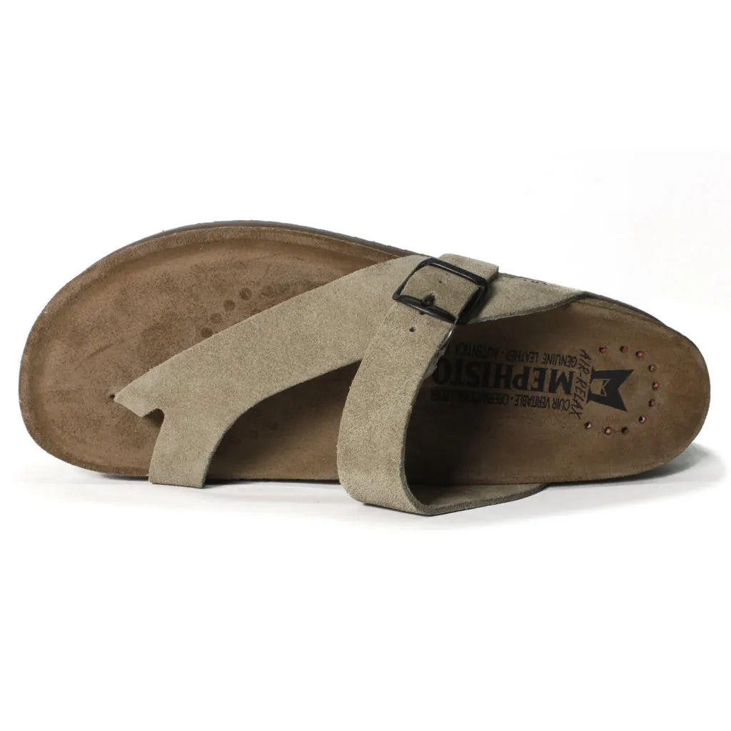 Mephisto Niels Nubuck Leather Men's Slide Sandals