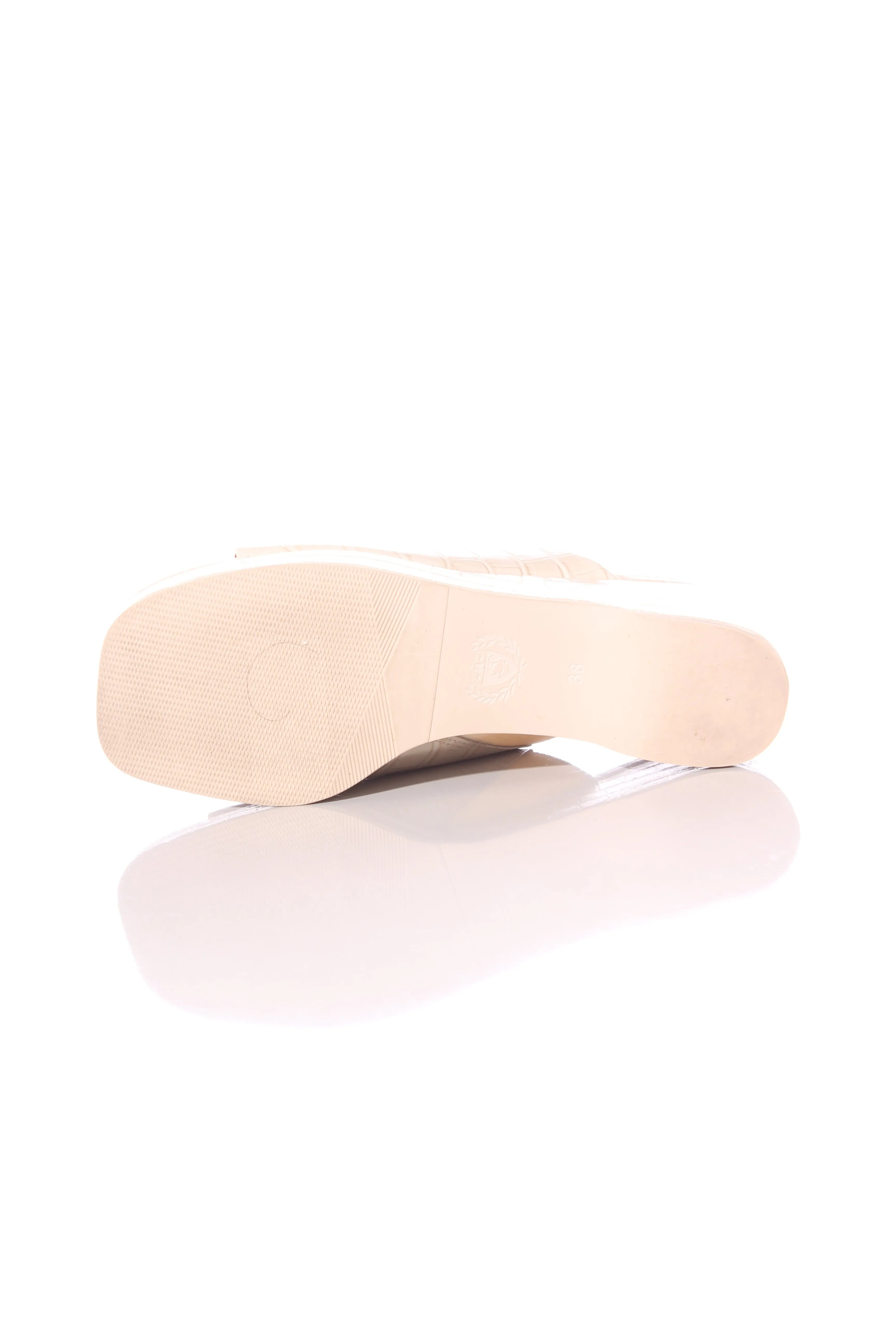 MI PIACI "Slate" vintage cream croc mules! 40
