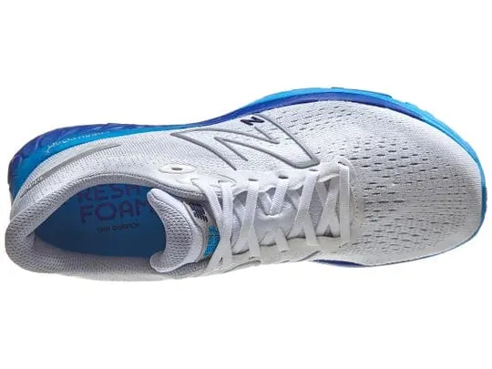 New Balance Men's 880v12 Running Shoes- White/Blue