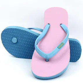 Pink & Sky Blue Flip-Flops Women
