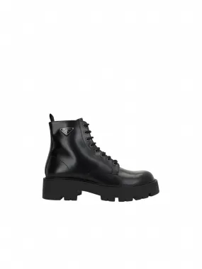 Rois Brushed Leather Combat Boots
