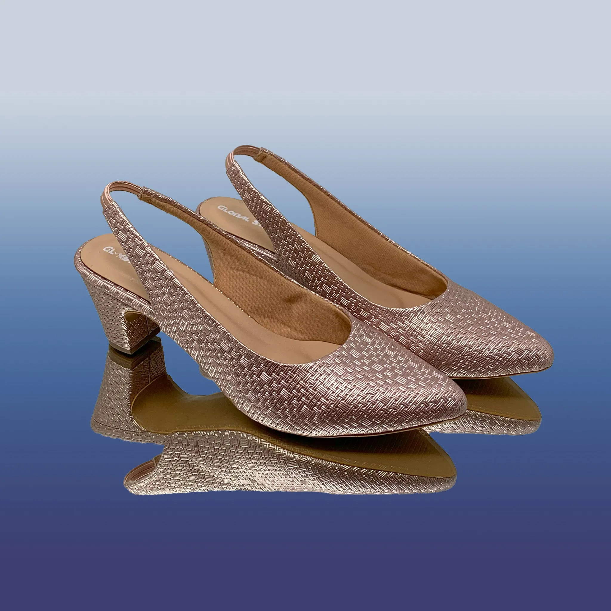 RoseGold Slingback Heels