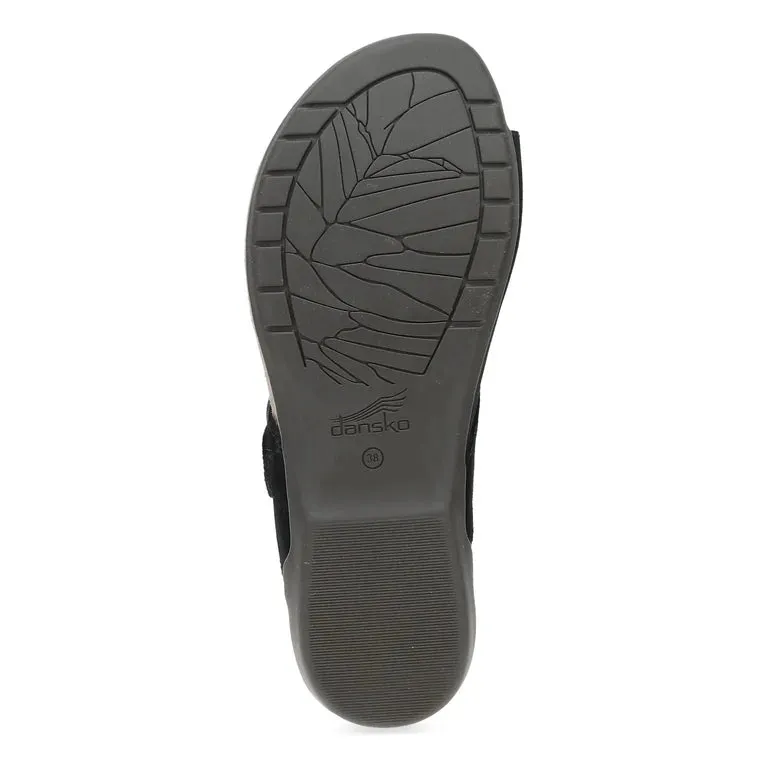 Rylee Stylish Buckled Slide Sandal in Black