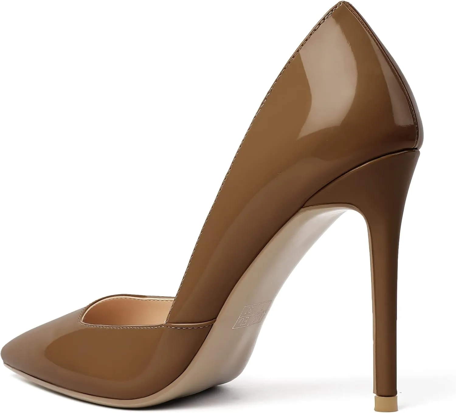 SAMMITOP Women's D'Orsay Slip On High Heels Elegant Pointy Toe Stilettos Pumps 4Inches Office Ladies Shoes