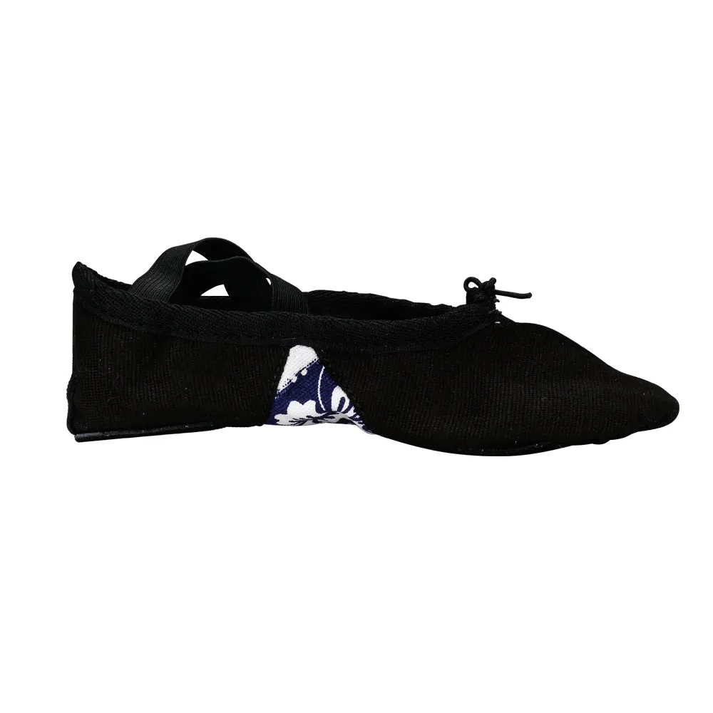 Split Sole Canvas Ballet Shoe Women Slip on Flower Flats
