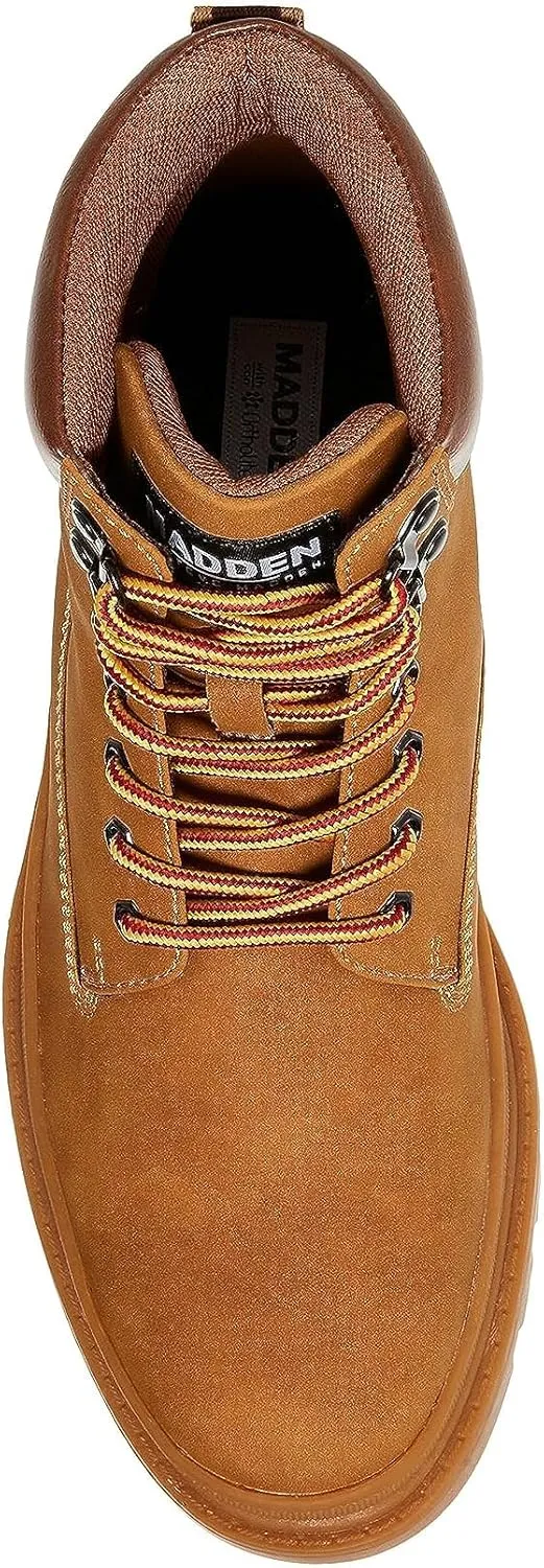 Steve Madden Gabber Boots for Men - Durable Nubuck Leather Construction - Textile Lining - Round Toe