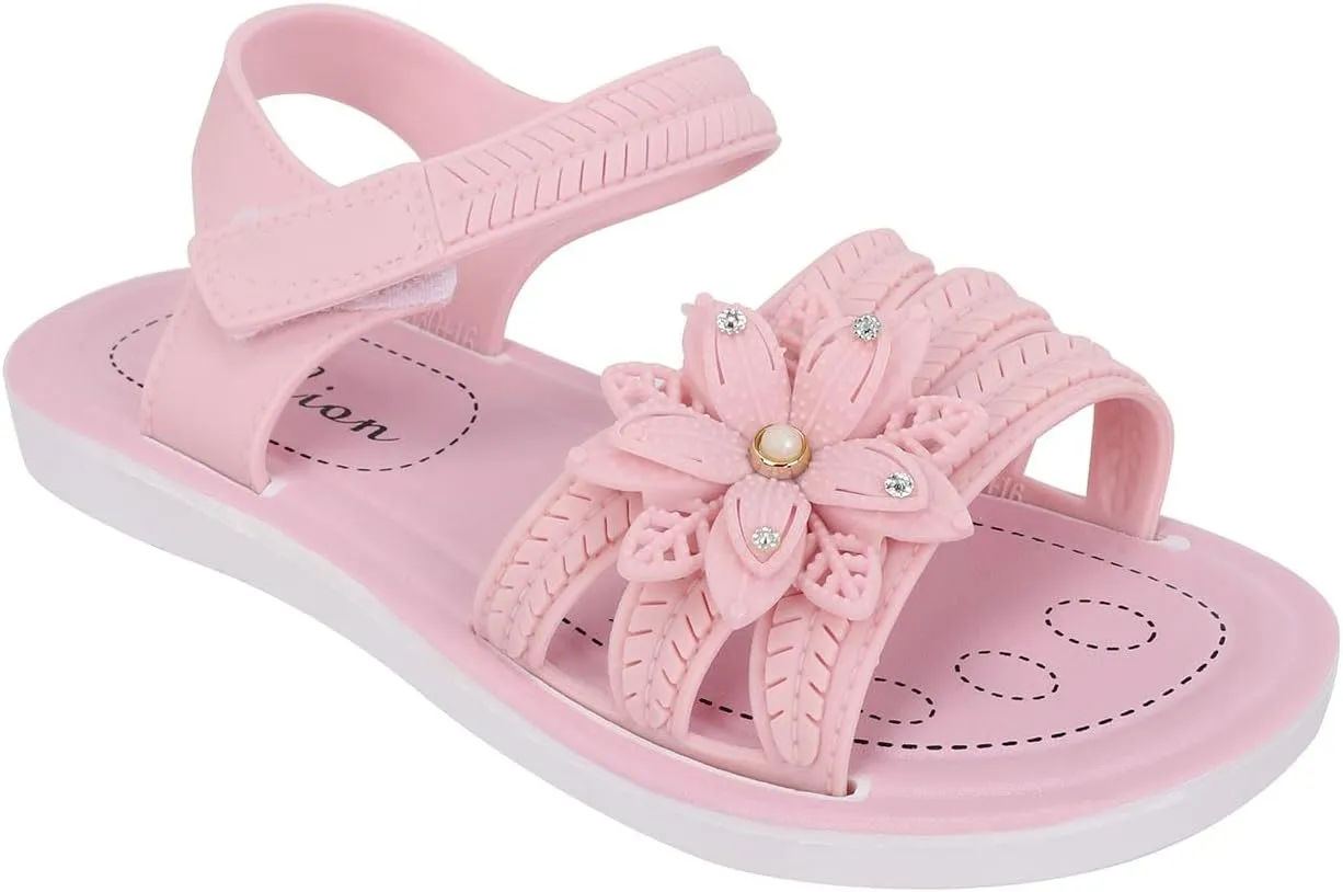 Toddler Kids Girls Sandals Soft Flat Shoes Fashion Comfortable Bow Soft Bottom Lightweight Princess Sandals