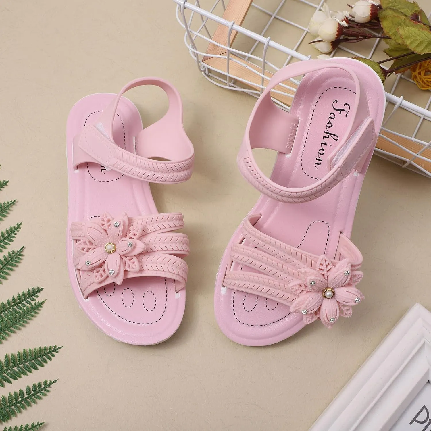 Toddler Kids Girls Sandals Soft Flat Shoes Fashion Comfortable Bow Soft Bottom Lightweight Princess Sandals