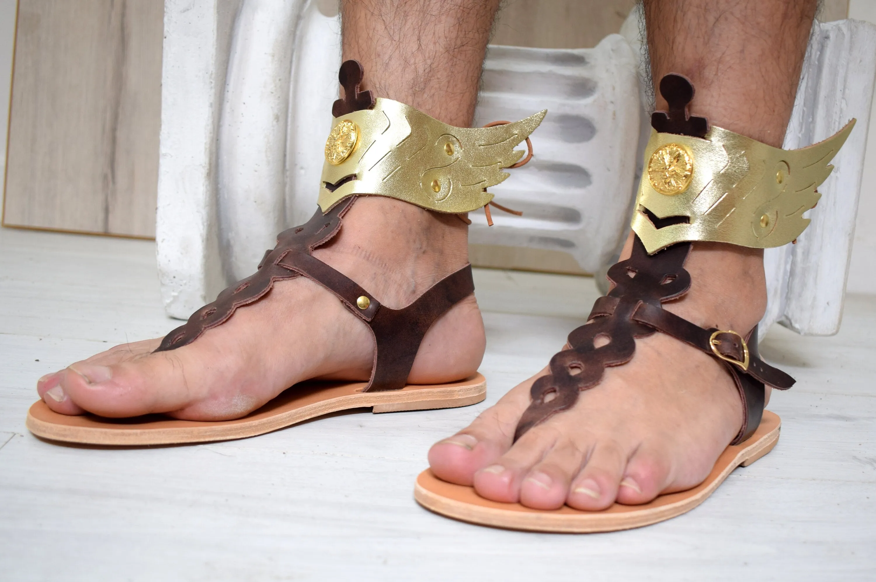 Winged greek god sandals, flying sandals, Angel sandals.
