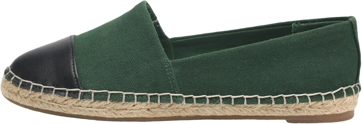 Womens Espadrille Flats Round Toe Slip on Comfortable Loafer Flats Classic Beige Canvas Flats Breathable Casual Shoes