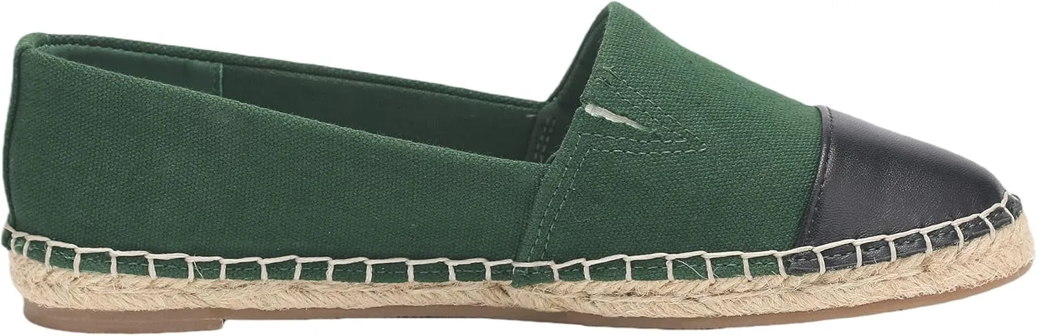 Womens Espadrille Flats Round Toe Slip on Comfortable Loafer Flats Classic Beige Canvas Flats Breathable Casual Shoes