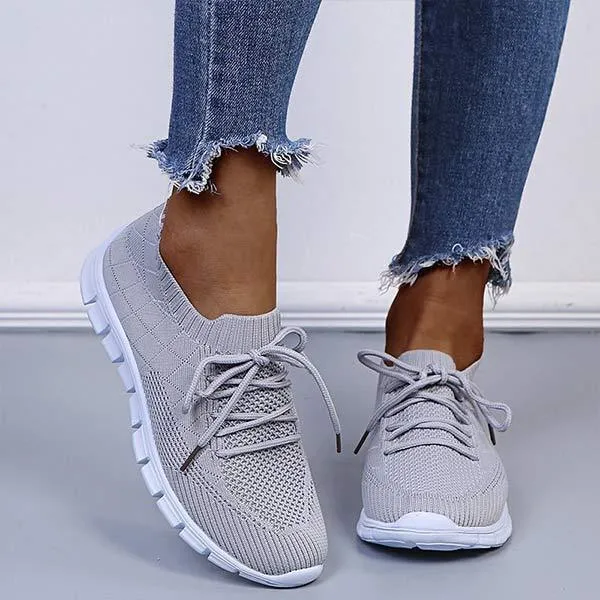 Women'S Flyknit Mesh Breathable Sneakers 19254212C