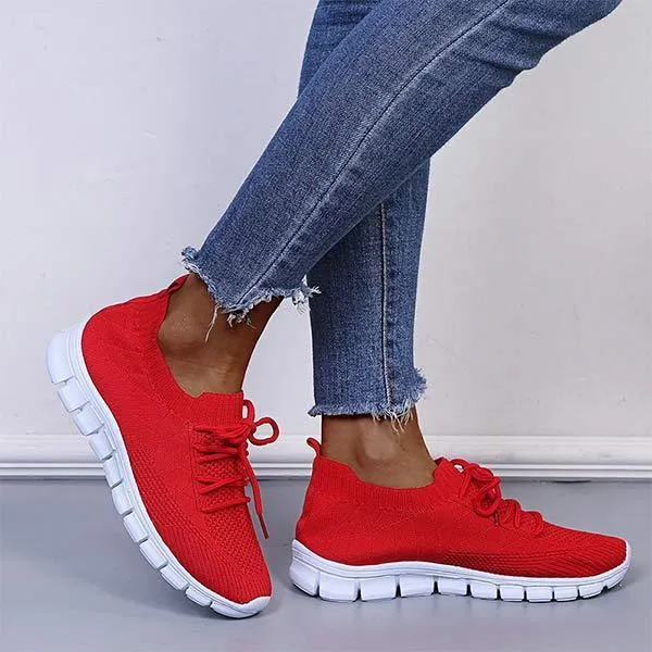 Women'S Flyknit Mesh Breathable Sneakers 19254212C