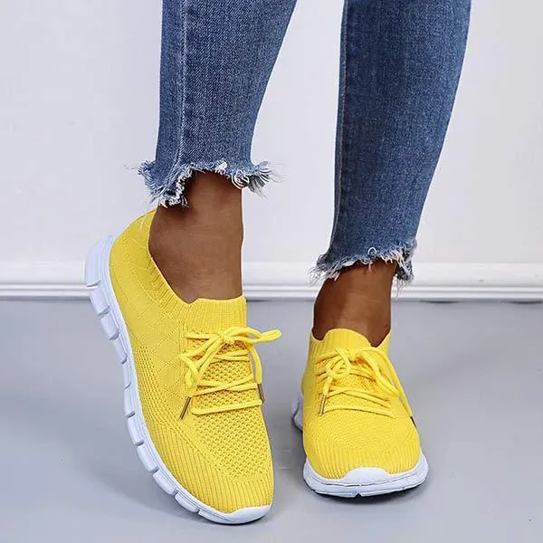 Women'S Flyknit Mesh Breathable Sneakers 19254212C