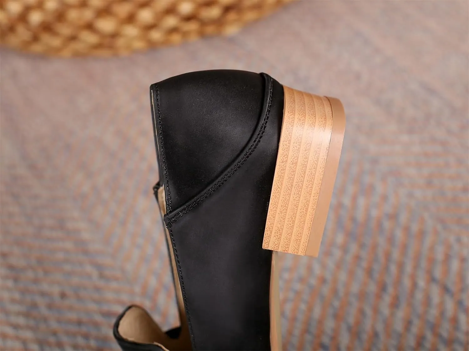 Women's Pointed Closed Toe Pump Loafers Pull-On Chunky Low Heel Metallic Buckle Classic Western Work Office Dress Casual Shoes Comfort Business Party Dating Shopping Daily Wear Pumps