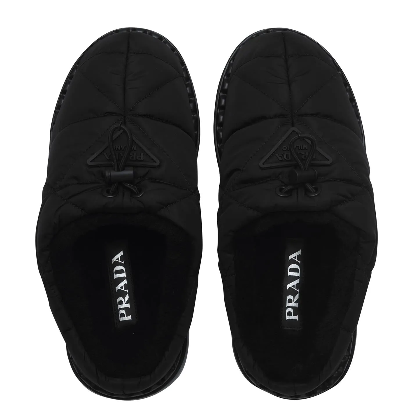 Womens Prada Black Nylon Mule