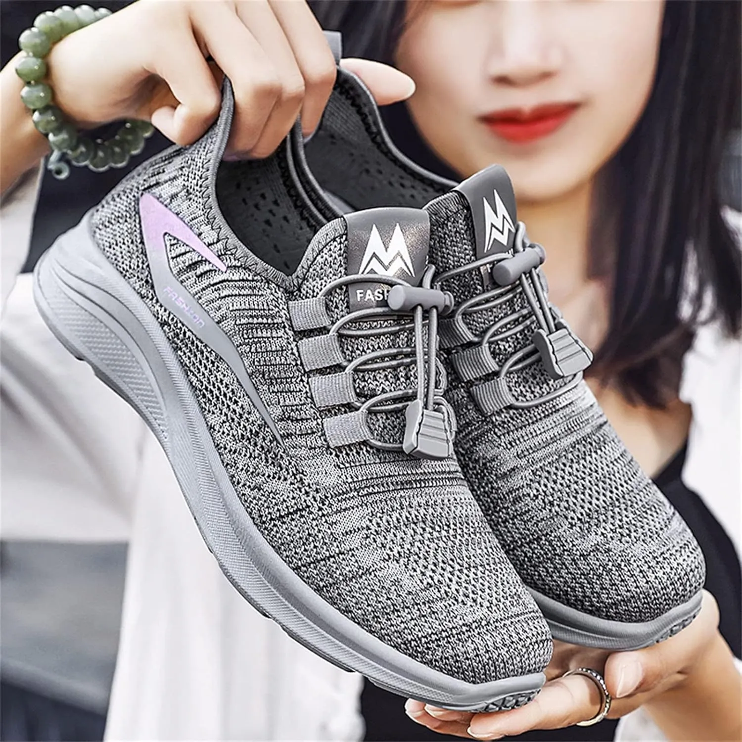 Womens Sneakers Sports Running Trainers Breathable Lightweight Lace up Mesh Shoes Gym Jogging Casual Walking Shoes