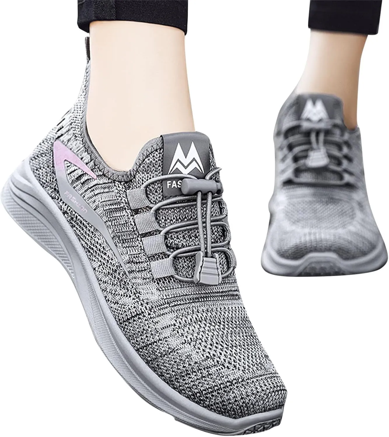 Womens Sneakers Sports Running Trainers Breathable Lightweight Lace up Mesh Shoes Gym Jogging Casual Walking Shoes