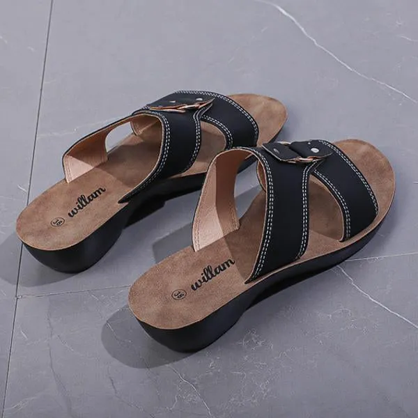 Women's Soft Sole Casual Flat Retro Slippers 88607760S