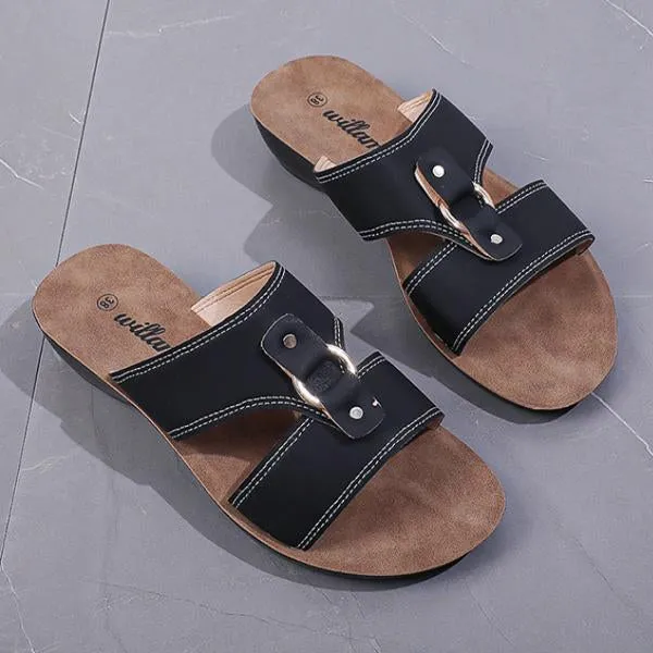 Women's Soft Sole Casual Flat Retro Slippers 88607760S