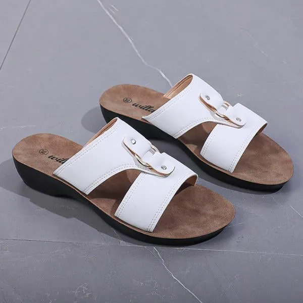 Women's Soft Sole Casual Flat Retro Slippers 88607760S