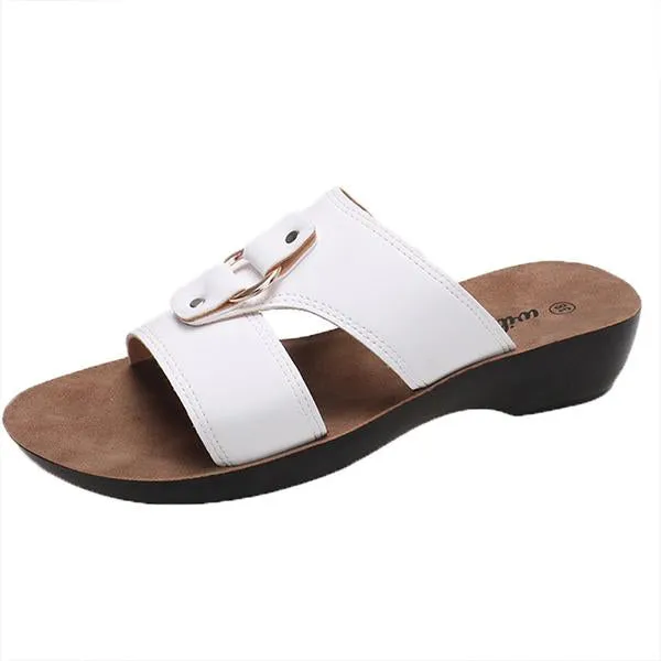 Women's Soft Sole Casual Flat Retro Slippers 88607760S
